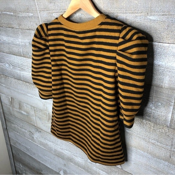 Who what wear small yellow striped puff sleeve top - Picture 4 of 4